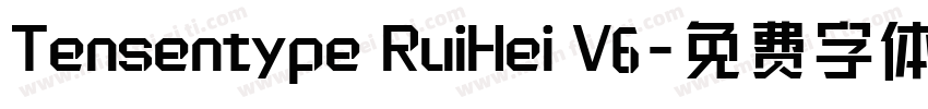 Tensentype RuiHei V6字体转换
